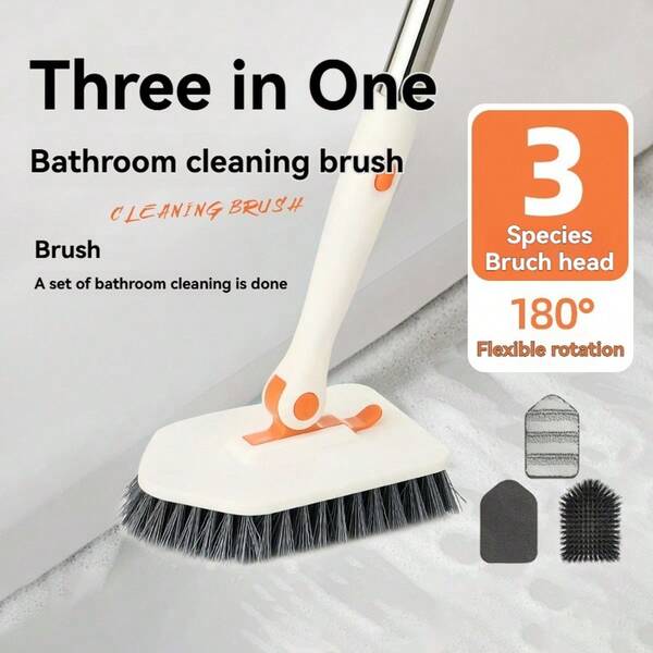 5pcs Multi-Function Floor Brush Set - Floor Grout Brush, Bathroom Cleaning Brush, Tile Brush, Bathtub Brush