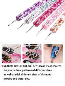 33件套美甲笔套装，美甲工具套装，点钻笔，除尘刷，长线笔，凝胶指甲油设计笔，美甲笔套装，专业人士和初学者必备的美甲用品，适合家庭和美甲沙龙使用 - 彩色 - 查看 5