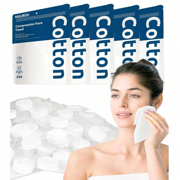 50/100/200pcs Compressed Towel Sheets, Mini Disposable Portable Cotton Coin Tissue Paper Towels For Travel, Camping, Hiking, Sports, Beauty, Home Use, Outdoor Activities