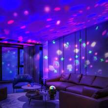 RGB Disco Ball Light - USB Powered Remote Control Projection Lamp, Suitable For Home Room LED Lighting, Club, Party, Karaoke, Wedding Decoration Ambiance Lighting - Black - View 7