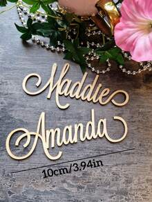 婚礼木质姓名席位卡，生日激光切割姓名，餐桌布置装饰，木质姓名牌婚礼席位卡激光切割姓名标牌婚礼席位卡布置标牌晚宴席位卡婚礼装饰席位卡，情人节礼物，情人节礼物，女士礼物，男士礼物，妈妈礼物，朋友礼物，