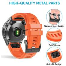 22mm Compatible With Garmin Fenix E/Fenix8 AMOLED 47mm/Fenix 7/7 Pro/6/6 Pro/5/5 Plus Watch Band,Soft Quick Fit Silicone Straps For Forerunner 965 955/Approach S70 47mm/Instinct 2/Quatix 7 Smartwatch