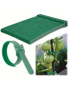 20/50 Stück verstellbare Gartenpflanzenbinder - Nylon Klettverschluss Rankhilfen für Tomaten, Gurken usw., flexibles Gartengitter-Designsystem, grün