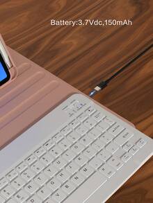 适用于 iPad 的旋转保护键盘套，兼容 iPad 第十代，采用 PU 皮革材质，适用于 iPad 10.2 英寸、第九/八/七代、Air 3/10.5 英寸、Pro 11 英寸（2018/2020/2021/2022 年款），配备亚克力背板和 Apple Pencil 插槽，适用于 iPad (A16) 11 英寸第十一代（2025 年款），支持 3 档角度调节，兼容 iPad Air 4/5/11 英寸 (M2) 2024 年款/(M3) 2025 年款，内置 150mAh 电池 - 粉色 - 粉色 - 查看 7