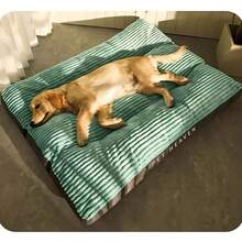 Comfortable Striped Square Pet Bed - Soft, Durable, Small To Large Dog Mats, A Four-Season Comfortable Cat And Dog Bed, Detachable Dog Bed, Dog Daycare, Puppy Breeding, Indoor/Outdoor Use,Travel Pet Bed