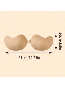 2pairs Mango-Shaped Silicone Nipple Cover Light And Weightless With Clasp Shoulder Strap Invisible Silicone Chest Patch Push-Up Bra Pull-Up Underwear Breast Patch
