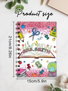 Libretas de maestros personalizadas y personalizadas, regalos de agradecimiento a los maestros, libretas de maestros personalizadas, clips para libretas con nombre de maestro, regalos escolares para el comienzo del año escolar, fin del semestre, regalo para el primer día de clases. Útiles escolares, vuelta al cole - Multicolor - Ver 2