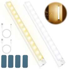 Intelligent LED Lights Human Body Induction Lamp, Home Decor Ultra-Thin Cat's Eye Hill Light Strip, Rechargeable Self-Adhesive Wardrobe Wine Cabinet Light Strip,10CM/150mAh,20CM/150mAh,30CM/200mAh,50CM/350mAh Sensor Light Closet Light