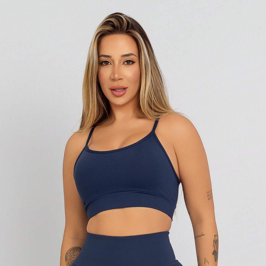 Top Básico Marinho Premium em Poliamida TP227