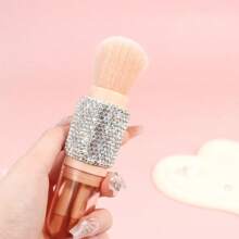 1 Piece Luxury 4-In-1 Makeup Brush Set, Convenient Dual-Ended Makeup Brushes, Face Brush, Nylon Bristles, Retractable, Suitable For Foundation, Lip Gloss, Eyeshadow And Highlighter, Travel Makeup Kit, Holiday Gift, Valentine's Day, Christmas