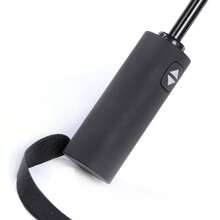 1 Piece, Folding Black Handle Umbrella With Blue Color For Sunny And Rainy Days