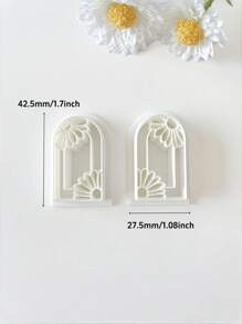 2pcs Daisy Flower Arch Cutout Polymer Clay Cutters Boho Polymer Clay Jewelry Making, Polymer Clay Stud Earring Making Tool, Clay Jewelry Making Kit