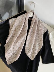 1 件女士花卉印花 70 厘米头巾，多功能头带、腰带、颈巾、时尚配饰、防晒