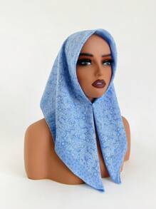 1 件女士花卉印花 70 厘米头巾，多功能头带、腰带、颈巾、时尚配饰、防晒