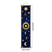 月相壁挂挂毯和月亮横幅，用于巫术美学房间装饰，天体占星术精神墙壁艺术，适用于卧室客厅宿舍