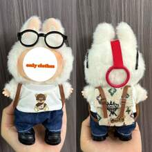 [Clothes & Backpack Only] 17cm Labubu Doll Clothes, 17cm LBB Clothes Blind Box Figurine Dress Up Outfit Set, Cute Replacement Accessories For Labubu