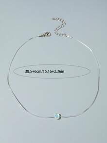 imoli 1 件优雅女士透明鱼线项链，带半珍珠吊坠，用途广泛，适合日常佩戴 - A27-nek-wc-1 - 查看 6