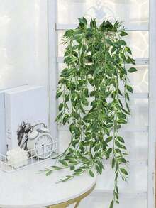 1/2/3pcs Artificial Vines Leaves Garland, Decoration Indoor Fake Greenery Foliage,3D Faux Green Vine Hanging Decor,For Scenery Backdrop, Cafe, Exhibition Hall, Washable, Valentine Day, Gift Gifts Birthday Graduation,Tropical Leaf Vine,Bring Nature Indoors Without The Watering Hassle,Stunning Decor For Home,Office And Events,No Wilt,No Fade,For Bedroom,Room Wedding Decor,Wall Indoor Outdoor Decoration - Multicolor - View 1