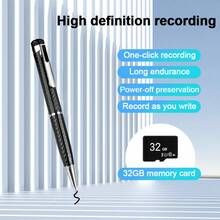 A黑色隐形录音笔高清录音还能书写二合一商务会议学生上课笔随身听MP3便携降噪大容量配置32G内存卡180mAh电池 - 32G - 查看 3