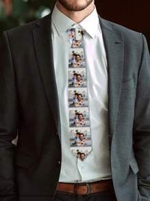 1pc Custom Men Neck Tie, Personalized Funny Photo Gifts For Men Dad Him, Birthday Fathers Day Ties, Logo Tie, Cat/Dog/Pet Tie, Party Tie,There Are 7 Styles To Choose From - Multicolor - View 11