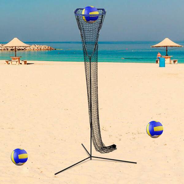 CNCEST Volleyball Setter Trainer Net, Adjustable Height And Angle Volleyball Training Net Frame Volleyball Target Net Volleyball Practice Net Volleyball Training Equipment (Blue)