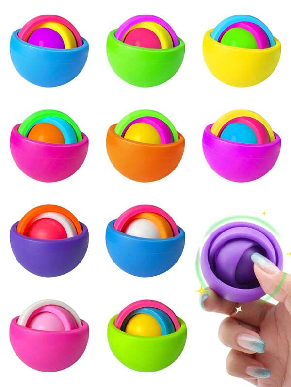 1pc Random Color And Style Universal Rotating Creative Stress - Relieving Toy - Fidget Toy For Adults, ADHD Autism Quiet Stress Relief Finger Toy Hand