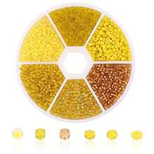 3900 piezas de cuentas de arroz de vidrio de 2mm - Kit de joyería DIY de 6 colores con caja de almacenamiento, materiales de cuentas artesanales para regalos de amistad y accesorios creativos