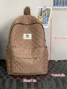 Sac à dos décontracté pour femmes, style coréen, convenant aux étudiantes, décoré d'un nœud brodé, idéal pour les trajets étudiants, minimaliste et polyvalent, grande capacité, peut être utilisé comme sac de cours, sac à dos mignon avec nœud, fournitures scolaires, cartable, sac de rentrée scolaire, sac d'écolier, grand sac à dos, léger, convenant aux adolescentes, femmes, étudiantes, choix parfait pour la rentrée scolaire, le premier jour d'école, le collège, le lycée - Multicolore - Voir 13