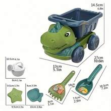 Juego de vehículos de ingeniería de dinosaurios, juguetes de playa para niños y niñas, divertido coche de juguete.