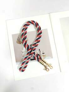 PU皮革编织绳手柄适用于手提包单肩包带手工包DIY配件合金M挂绳返校用品钩针编织 - 彩色 - 查看 1