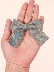 2pcs/6pcs Girls Star Bowknot Hair Clips Hair Accessories For Daily Life