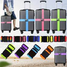 2pcs/1pc Adjustable Anti-Theft Luggage Strap With Quick Release Buckle, Bright Travel Packaging Strap For Suitcases, Upright Boxes, Double-Layered Bags, Durable Polyester, Easy To Clean, Hand Wash/Machine Wash, Stylish Streetwear Design Bag For School School Accessories School Stuff