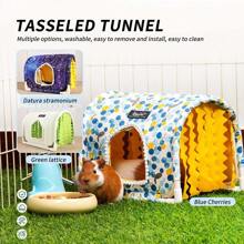 ITANDME Meerschweinchen-Versteck Kaninchen-Versteck ohne Boden Meerschweinchen-Bett - Einfach zu reinigen & zu bewegen - Verstärktes Skelett & atmungsaktive Kaninchenbetten - Kleintier-Innenhabitat für Kaninchen Meerschweinchen Frettchen Igel