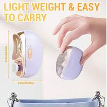 2025新款三合一自动电动指甲钳（带抛光功能），指甲锉（带照明），男女适用 - 彩色 - 查看 8