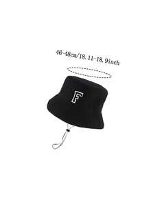 1 buah Topi Ember Bayi Baru Lahir dan Balita dengan Tali Serut, Pinggiran yang Dapat Diatur, Topi Kasual Pelindung Matahari untuk Aktivitas Luar Ruangan, Cocok untuk Anak Laki-laki & Perempuan, Cocok untuk Musim Semi, Musim Gugur, Aktivitas Luar Ruangan, Perjalanan, Pantai, Memancing - Hitam - View 10