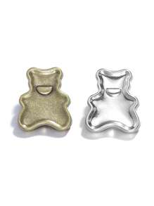10 Stücke/Pack süße Mini Bär Metallknöpfe, matte Oberfläche, einfaches & modisches Design, geeignet für Mäntel, Pullover, Jacken, Kleider, Taschen, Geschenkboxen, Nähen, DIY Handwerke und Partyzubehör