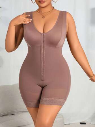 1 pieza Body moldeador de talla grande para mujeres, control de abdomen, realce de glúteos, moldeo de busto, apto para uso diario