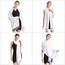 Pashmina Scarf And Shawl - Soft Women Pashminas Wrap For Wedding Evening Party (20 Colors) - Green - View 10