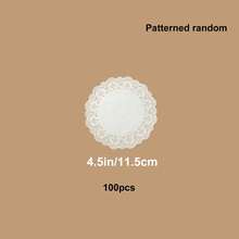 100 Pcs Round White Paper Doilies, Lace Paper Place Mats Rustic Scallop Doily Disposable Paper Table Pads For Food Cakes Crafts Party Weddings Tableware Decor - White - View 15