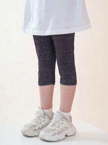 6 pares de mallas estampadas suaves y delicadas para niñas, leggings finos y transpirables de tobillo para primavera/verano, aptos para niñas