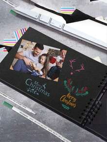 1 Pieza Álbum de 60 páginas (30 hojas) de papel kraft de tamaño pequeño, adecuado como libro de invitados de boda, regalo de cumpleaños DIY, registro de aniversario, manualidades, regalo conmemorativo de vacaciones, regalo de almacenamiento de fotos hecho a mano