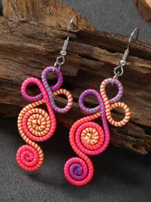 Handmade Colorful Retro Woven Rainbow Earrings, Fashionable Earrings For Women, Elegant Accessories For Home, Casual, Street, Party, Classic Souvenir, Ideal Gift For Valentine's Day, Birthday, Anniversary