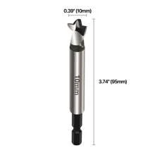 1 件 6-40 毫米 Forstner 木工工具孔锯铰链钻孔钻头 1/4 英寸（6.35 毫米）六角柄高碳钢刀具