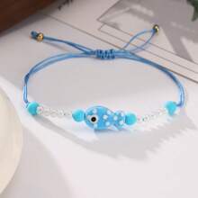 1 Set New Spotted Fish Ceramic Bracelet Suitable For Summer Wear (Ceramic Cracks Are Normal, Not Defective)