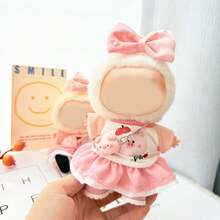 17cm Hanging Ornament - Pink Pig Dress Set, Cute Casual Piglet Outfit - Multicolor - View 5