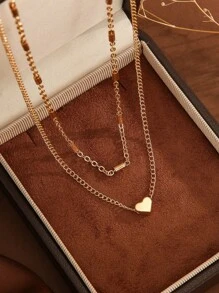 1 szt. Prosty modny naszyjnik w kształcie serca