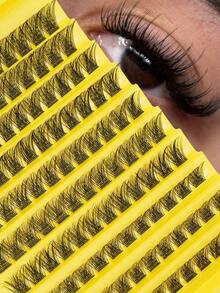 120 Clusters Of False Eyelashes D Curl 8-16mm Cross Light Style Daily Cluster Eyelashes Thin Band Natural False Eyelashes - D - 查看 2