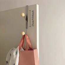 Gancho de Hierro para Puerta Fácil de Instalar, Ganchos Metálicos Resistentes para Abrigos, Sombreros Perfectos para Almacenamiento en Dormitorio, Cocina y Baño - Blanco - Ver 9