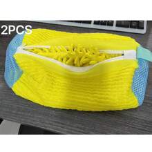 Bag For Washing Shoes In A Machine, Featuring 360° Cleaning Capabilities. Includes Adjustable Shoe Trees For Two Pairs, Enhanced Durable YKK Zippers, And Over 12,000 Fluffy Fibers Suitable For Machine-Washable Sneakers, Among Other Items, Laundry Bags