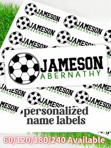 Back To School Baseball School Supply Labels, This Belongs To Stickers, Sports Name Sticker, Back To School Labels, Personalized School Book Labels, Custom Name Stickers, Personalized PVC Labels For Students' Supplies, Pencils, Water Bottles Back To School & New Term Season Essentials, Personalized Stickers, Custom Transparent Waterproof Name Labels. - Multicolor - View 1